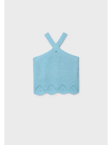 Top tricot cintas halter - Agua      