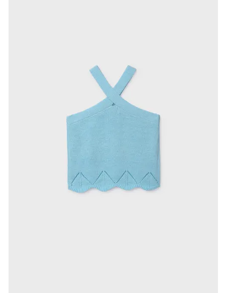 Top tricot cintas halter - Agua      