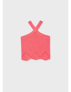 Top tricot cintas halter - Coral     