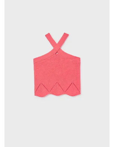 Top tricot cintas halter - Coral     
