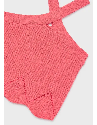 Top tricot cintas halter - Coral     