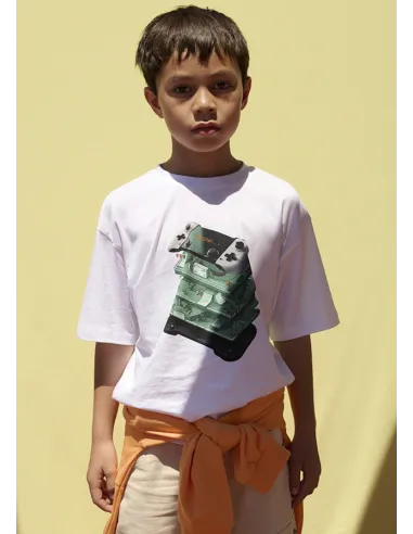 Camiseta m/c print - Blanco    