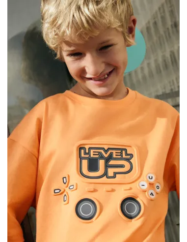 Camiseta m/c embossed - Apricot   