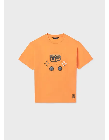 Camiseta m/c embossed - Apricot   