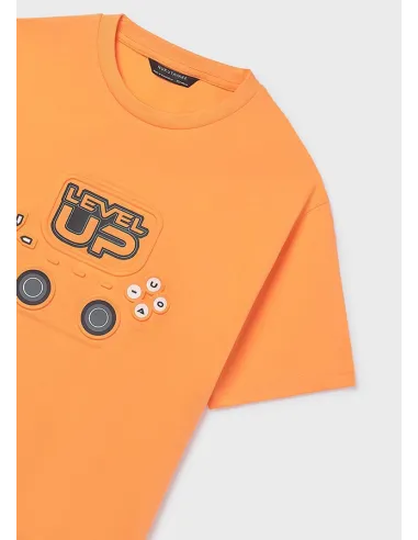 Camiseta m/c embossed - Apricot   