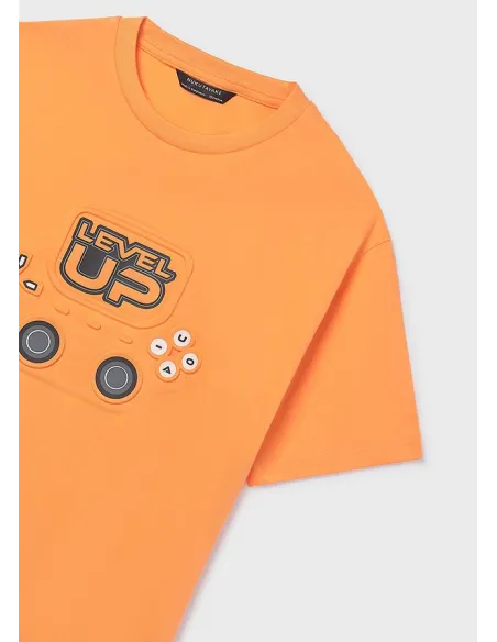 Camiseta m/c embossed - Apricot   