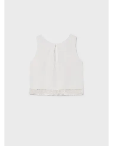 Blusa cinta bordada - Crudo     