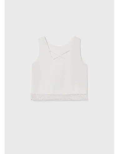 Blusa cinta bordada - Crudo     