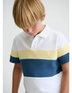 Polo m/c blocking - Bco-lemon 