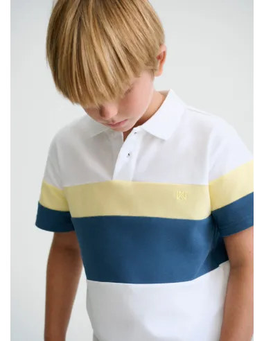 Polo m/c blocking - Bco-lemon 