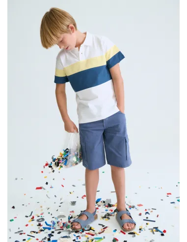 Polo m/c blocking - Bco-lemon 