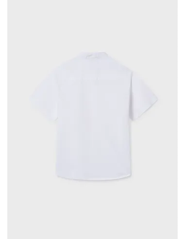 Camisa m/c cuello mao - Blanco    
