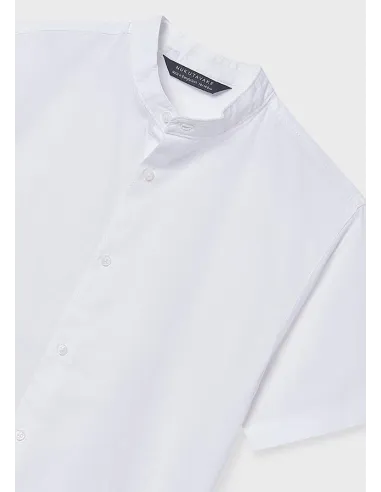 Camisa m/c cuello mao - Blanco    