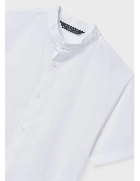 Camisa m/c cuello mao - Blanco    