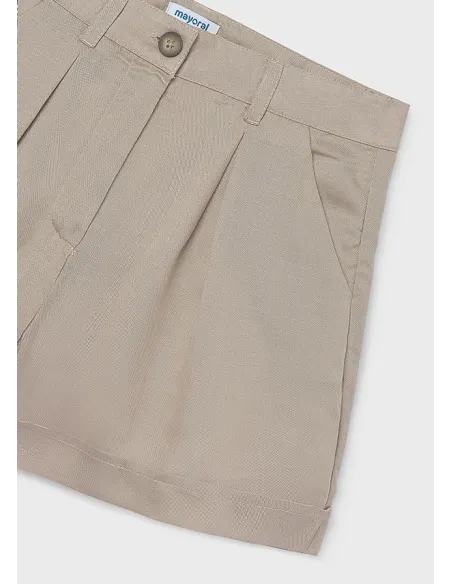 Pantalon corto imitacion lino - Arena     