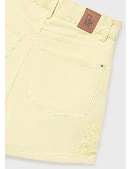 Pantalon corto sarga fantasia - Vainilla  