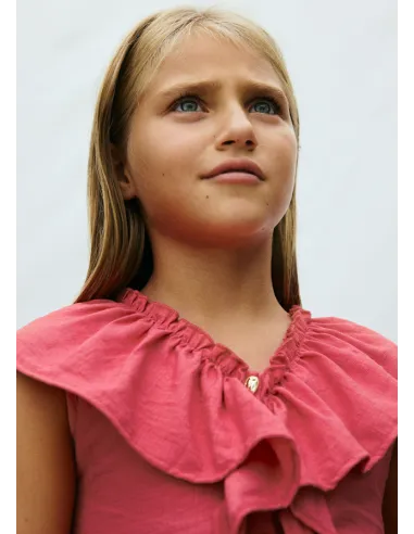 Conj. short volante - Coral     