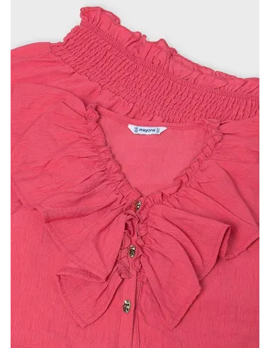 Conj. short volante - Coral     