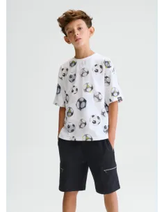 Bermuda interlock cremalleras - Negro     