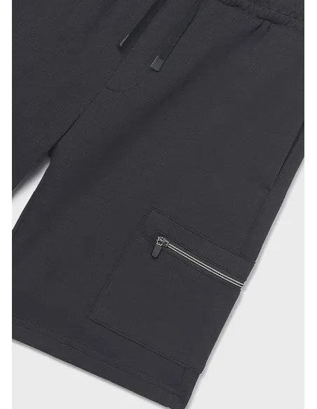 Bermuda interlock cremalleras - Negro     