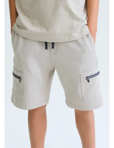 Bermuda interlock cremalleras - Shitake   