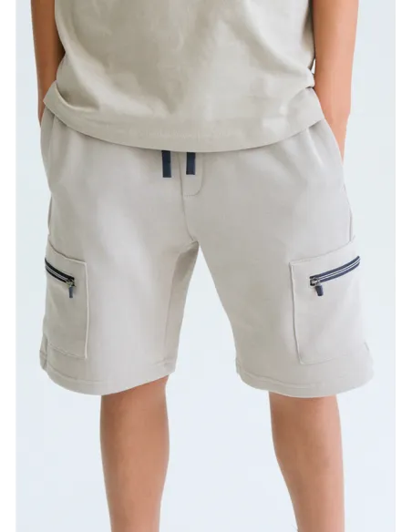 Bermuda interlock cremalleras - Shitake   