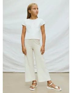 Pantalon largo imitacion lino - Lino      