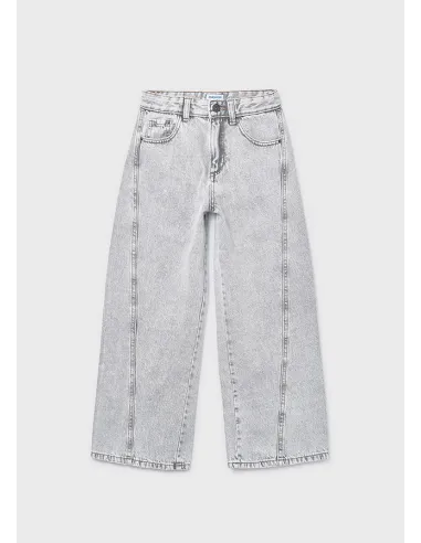 Pantalon largo tejano wide le - Gris      