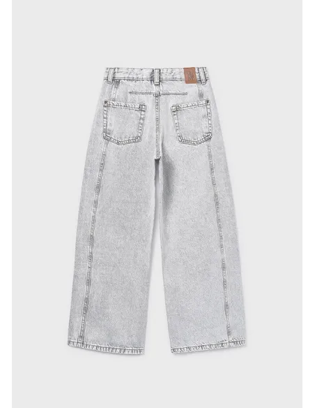 Pantalon largo tejano wide le - Gris      