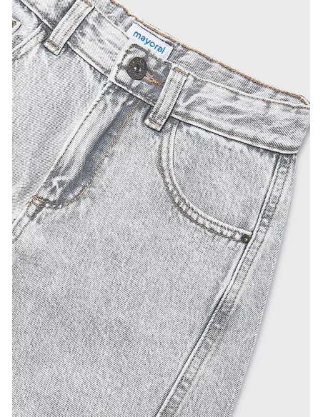 Pantalon largo tejano wide le - Gris      