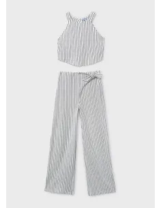 Conj. pantalon largo rayas - Crd-negro 