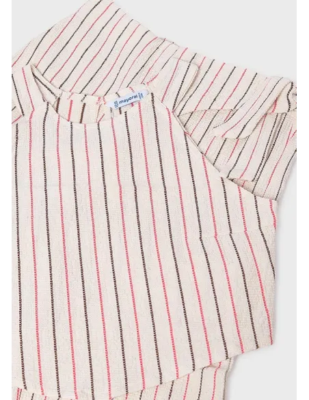 Conj. pantalon largo rayas - Crd-coral 