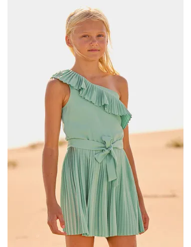 Mono corto plisado - Salvia    