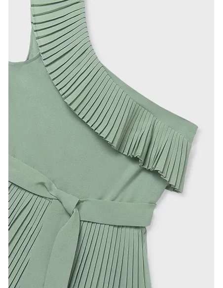 Mono corto plisado - Salvia    