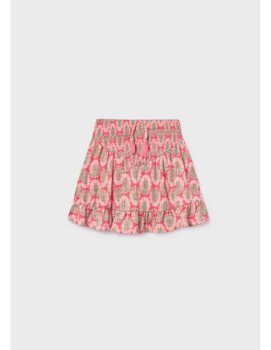 Falda estampada - Coral     