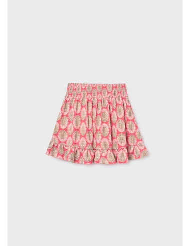 Falda estampada - Coral     