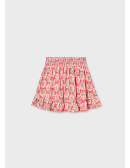 Falda estampada - Coral     