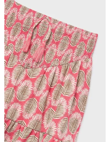 Falda estampada - Coral     