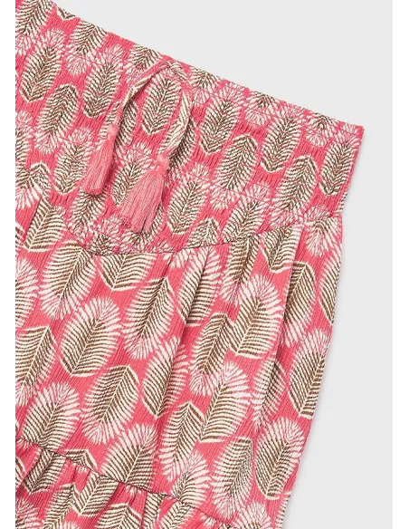 Falda estampada - Coral     