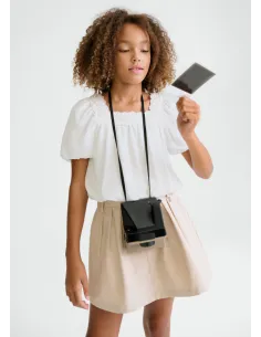 Falda pantalon plana gabardin - Arena     