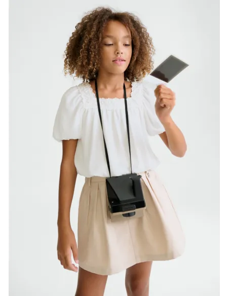 Falda pantalon plana gabardin - Arena     