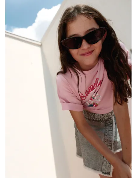 Falda pantalon tejana - Gris      