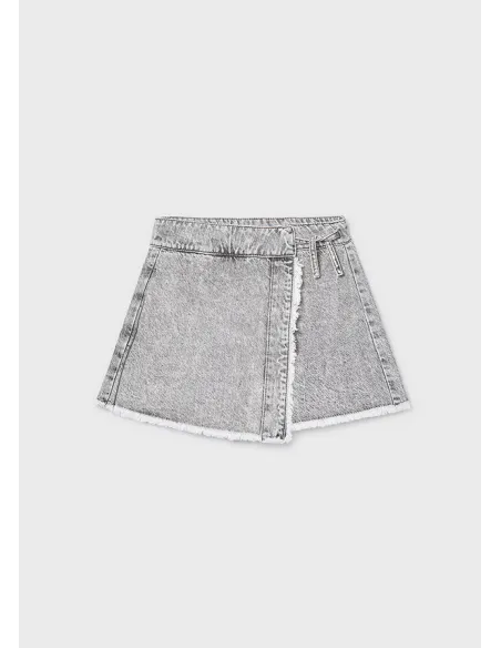 Falda pantalon tejana - Gris      
