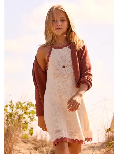Vestido tricot - Hueso-arci