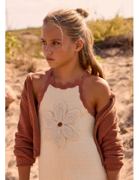 Vestido tricot - Hueso-arci