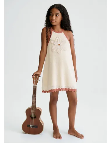 Vestido tricot - Hueso-arci