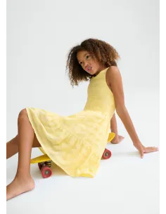 Vestido voile fantasia - Vainilla  