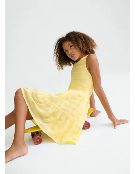 Vestido voile fantasia - Vainilla  