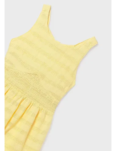 Vestido voile fantasia - Vainilla  