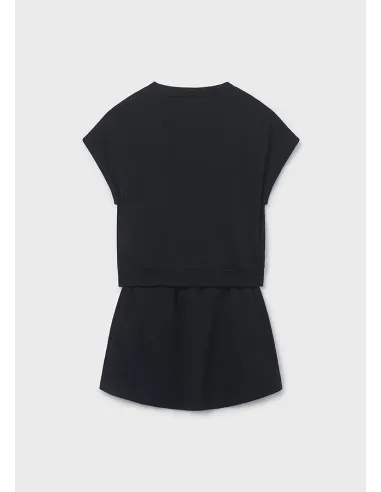 Conj. falda punto vivos - Negro     